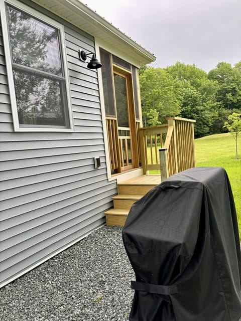 Cottage Entrance & Weber Grill