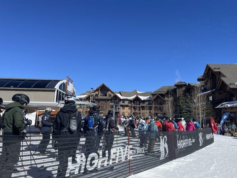 Independence Chairlift with resort in background