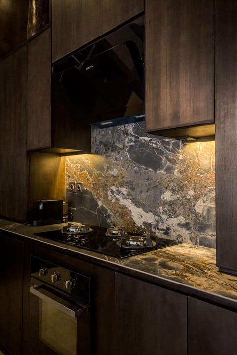 Deluxe Villa, 2 Bedrooms, Private Pool, Pool View | Private kitchen | Fridge, microwave, oven, stovetop