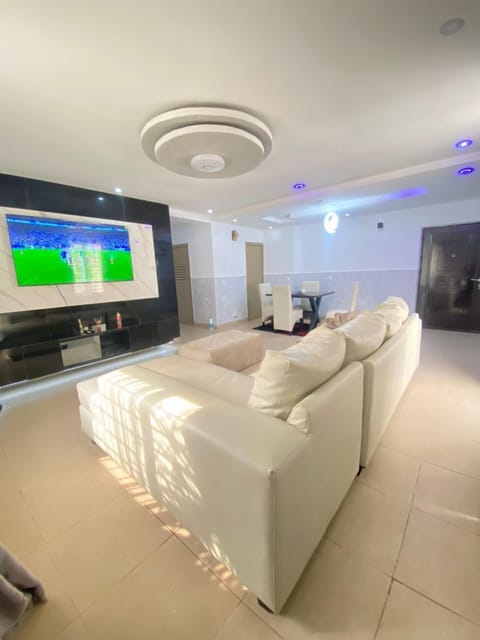 Premium Apartment | Living area | 40-inch flat-screen TV with cable channels