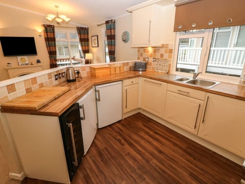 Fridge, dishwasher, electric kettle, toaster