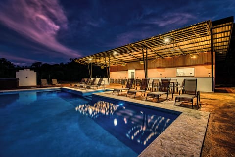 Nighttime at "The Hive"  Lounge or dip in the pool or take a relaxing soak in the hottub!