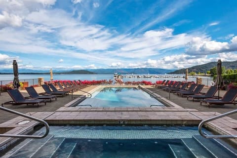 Heated community pool and hot tub