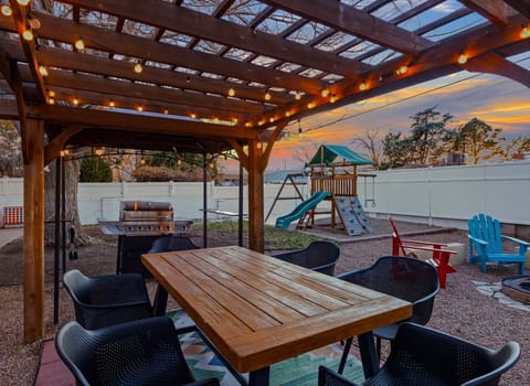 Grill some delicious BBQ while the kids are having on the playset!