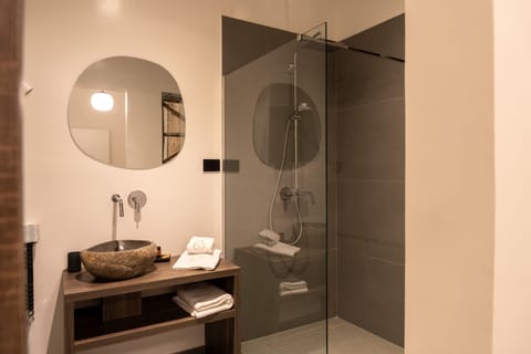 Room Zeus | Bathroom | Shower, rainfall showerhead, free toiletries, hair dryer