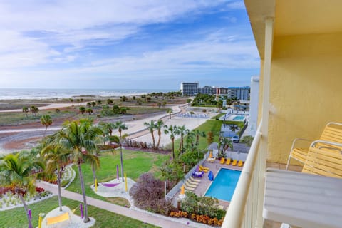 Gulf Front View from Balcony of South Beach 602 on Treasure Island.