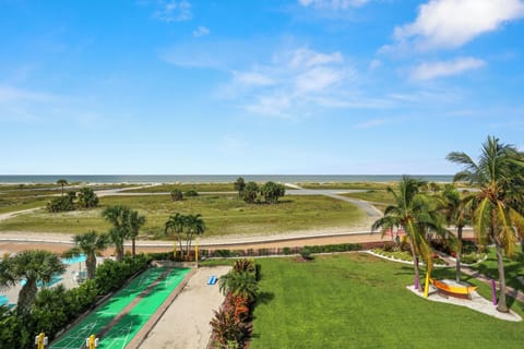 Gulf Front View from Balcony of South Beach 402 on Treasure Island.