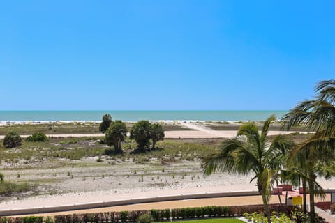 Gulf Front View from Balcony of South Beach 403 on Treasure Island.