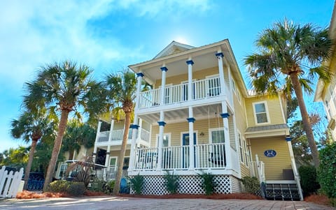 Blue Sea Beach House on 30A sleeps 10 in seven beds.