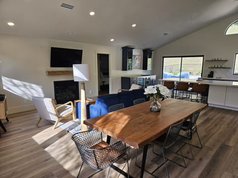 Open living room dining room