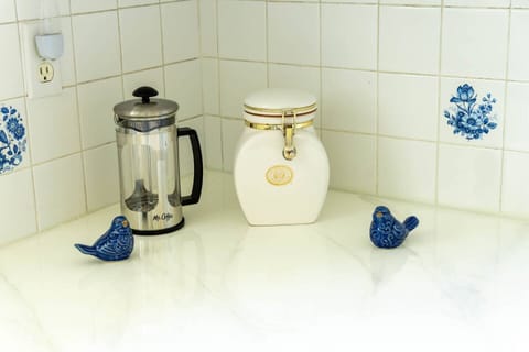 French press and coffee