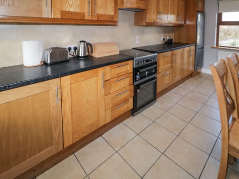 Fridge, dishwasher, electric kettle, toaster