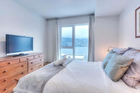 Views of the water from your bed