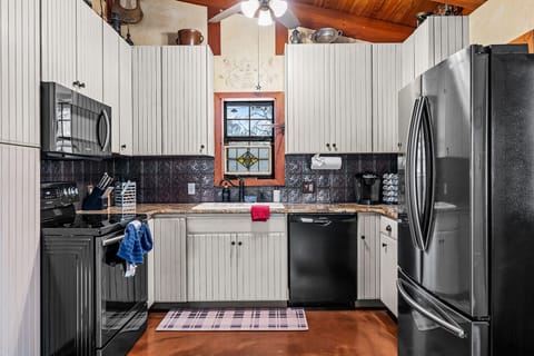 The countertops, adorned with sleek finishes and minimalist decor.