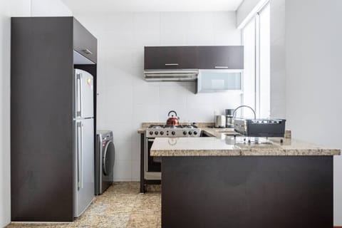 Comfort Apartment | Private kitchen | Full-size fridge, microwave, oven, coffee/tea maker