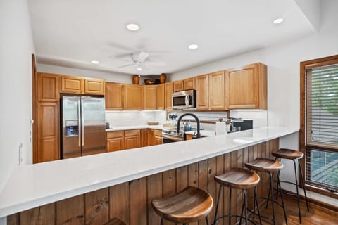 Bar Seating for Three at the Kitchen Peninsula