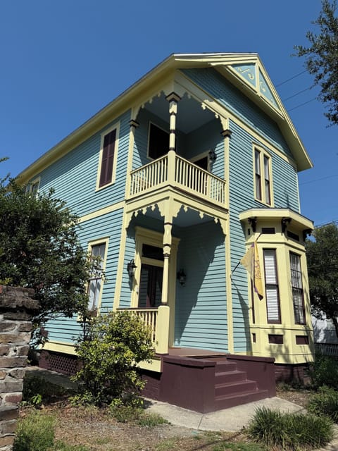 Restored and newly exterior painted building in DeTonti historic district.