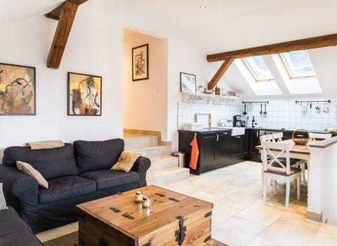 Living room and kitchen
