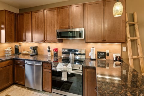 Fully stocked kitchen