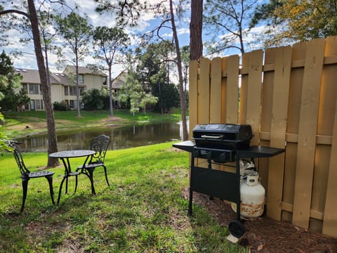 Backyard view on lake. 