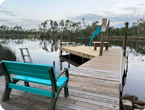 Dock in front of house