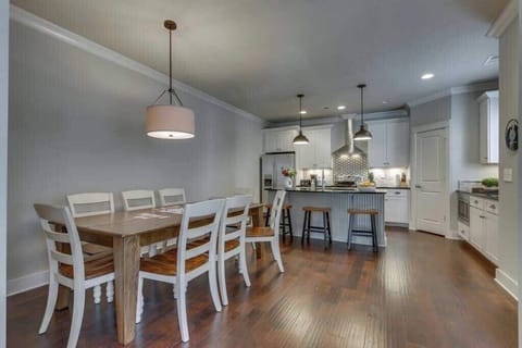 A modern dining area that seamlessly blends style and functionality.