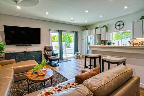 Living Room Open Bathroom