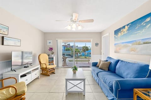 Living room with coastal decor
