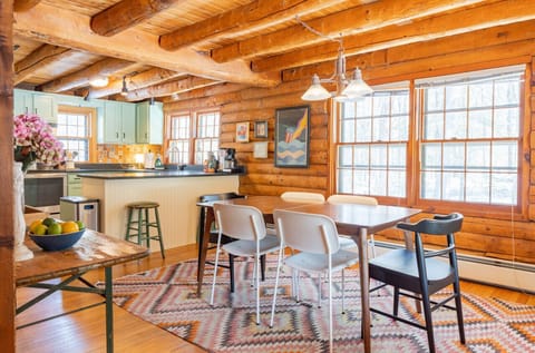 Front entry view of dining room and kitchen