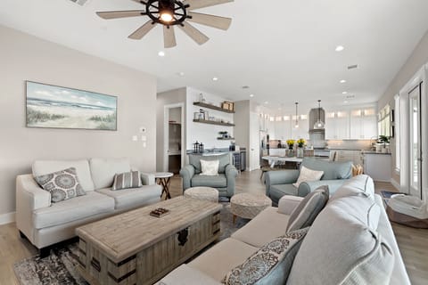 Spacious living room with comfortable seating