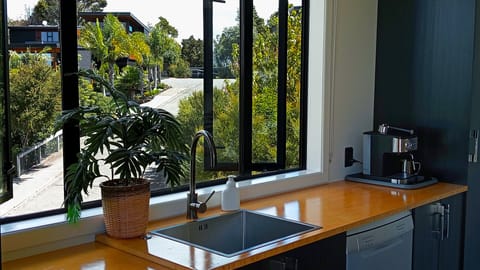 Start your day right with a barista-style coffee from the espresso machine.