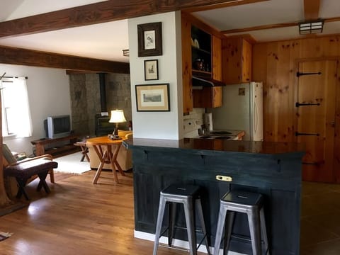 Kitchen with bar seating