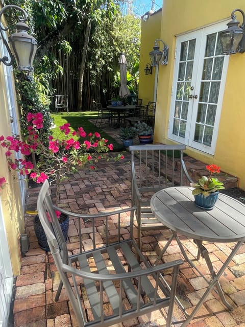 Our private serenity garden is the perfect spot for morning coffee or drinks.