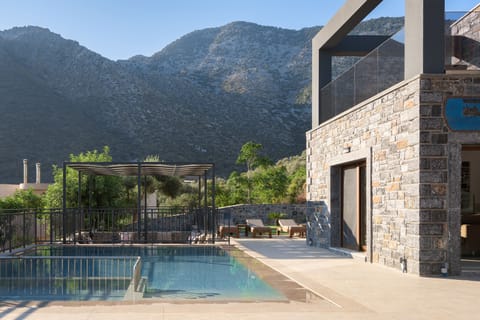 Sophisticated pool surroundings offering a sense of tranquility. 