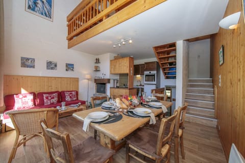 Dining table and open plan living space