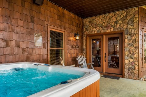Relax in the hot tub after a long day exploring the Smokies