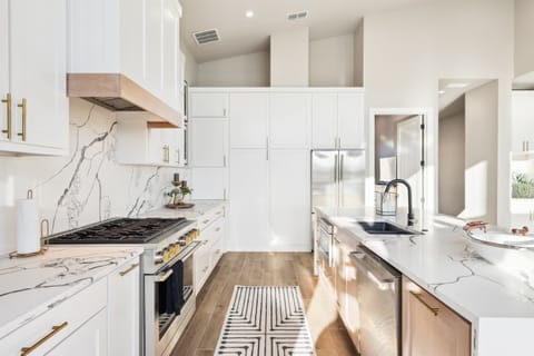 Fully stocked kitchen