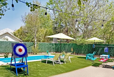 Fenced backyard