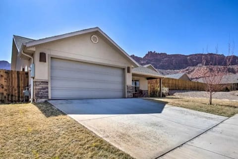 Front of Home, fully fenced, two car garage, covered patio