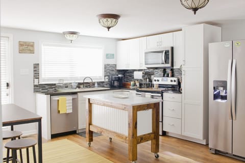 Welcome to the kitchen and dining area.