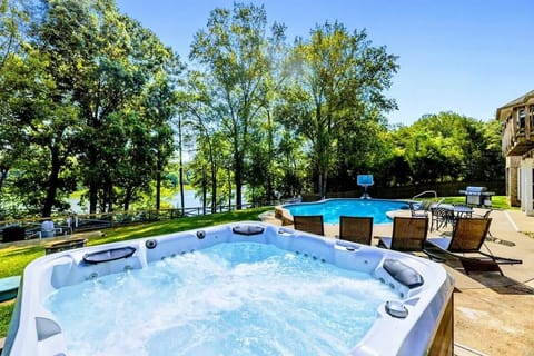 Unwind and let your cares melt away in the private hot tub!