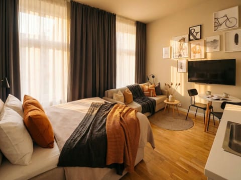 Apartment for up to 4 people with queen size bed and convertible sofa bed