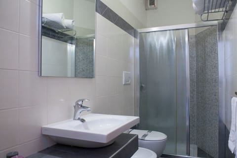 Comfort Quadruple Room, Balcony, Partial Sea View | Bathroom | Shower, free toiletries, hair dryer, towels