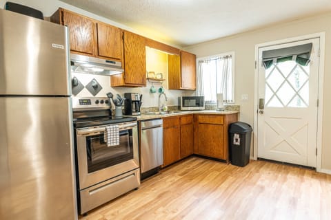 Cook up a family meal in the stocked kitchen!