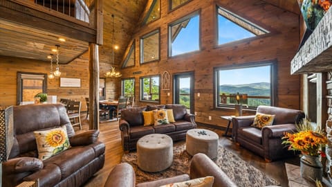 Incredible large windows bring the outside views in!