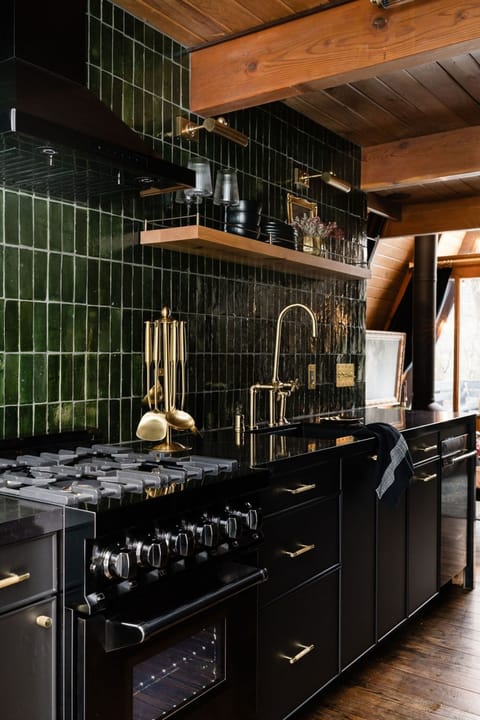 Sleek kitchen with high-end appliances and finishes