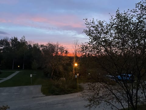 Sunrise on private patio