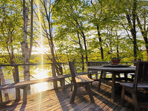 Enjoy beautiful sunsets from the deck!