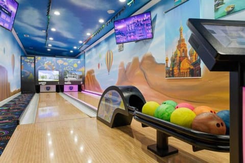 private bowling lanes, full-size