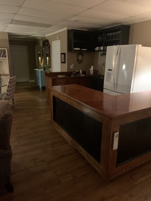 Full kitchen with everything you need to cook.